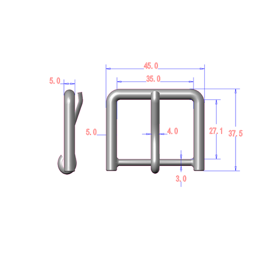 [QHC5010] 1 3/8"(35MM), Zinkenschnallen, Zinklegierung, QHC5010