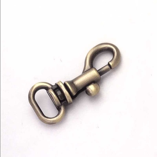 [WEA0008] 3/8" (10MM),旋转尾环钩扣钥匙扣万向狗扣链条扣,锌合金,WEA0008