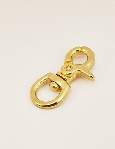 [WEA0006] 3/8" (10MM),旋转尾环钩扣钥匙扣万向狗扣链条扣,铜,WEA0006