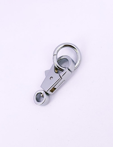 [WEO5001] 1/4" (5MM),旋转尾环钩扣钥匙扣万向狗扣链条扣,锌合金,WEO5001