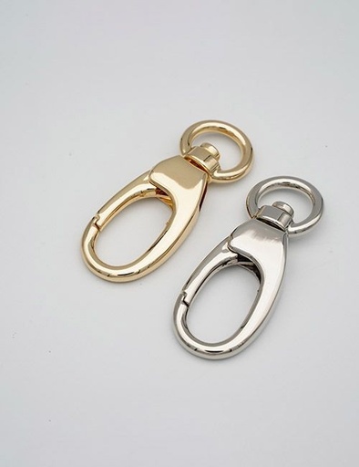 [WEA3007] 1/2"(13MM),旋转尾环钩扣钥匙扣万向狗扣链条扣,锌合金,WEA3007