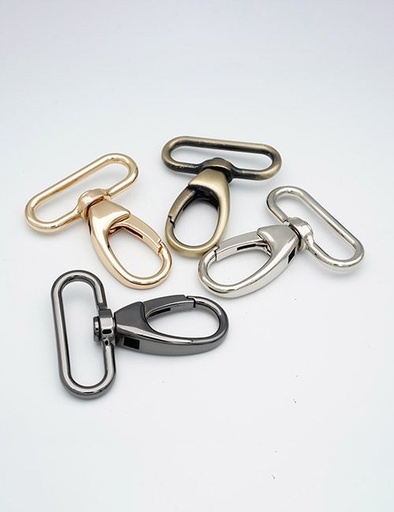 [WED0001] 1 5/8" (40 mm), moschettoni girevoli, lega di zinco, WED0001