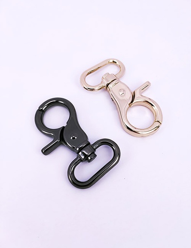 [WEB6009] 1" (26MM),旋转尾环钩扣钥匙扣万向狗扣链条扣,锌合金,WEB6009