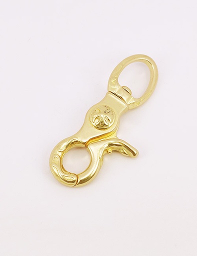 [WEA2028] 1/2" (12MM),旋转尾环钩扣钥匙扣万向狗扣链条扣,铜,WEA2028