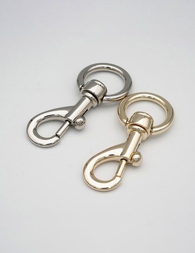 [WEB0044] 3/4"(20MM),旋转尾环钩扣钥匙扣万向狗扣链条扣,锌合金,WEB0044