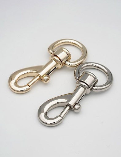 [WEB2001] 7/8"(22MM),旋转尾环钩扣钥匙扣万向狗扣链条扣,锌合金,WEB2001