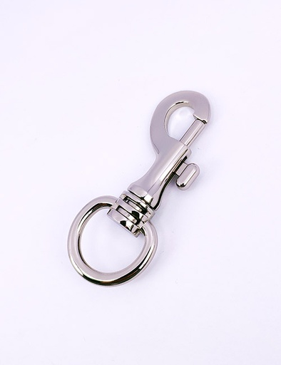 [WEB2003] 7/8" (22MM),旋转尾环钩扣钥匙扣万向狗扣链条扣,锌合金,WEB2003