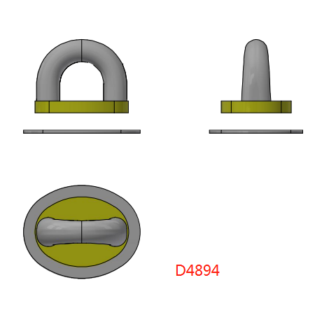 [UAO9002] 3/8"(9MM), Griffschlaufen, Zinklegierung, UAO9002